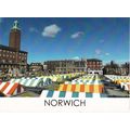 Norwich Market Place Norfolk Postcard used VGC